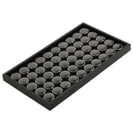 New 50 Black Foam Gem Jars Gemstone Storage Display Tray Insert  . 